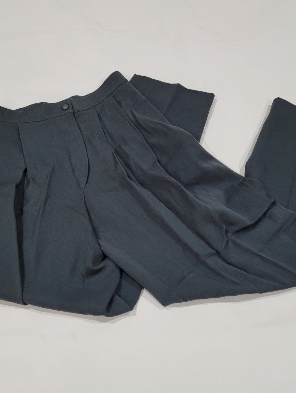 Krizia vintage slate green Wool trousers with pockets